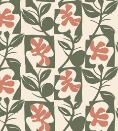 Pienet Naatit Wallpaper by Marimekko Green Pienet Naatit Wallpaper by Marimekko Green