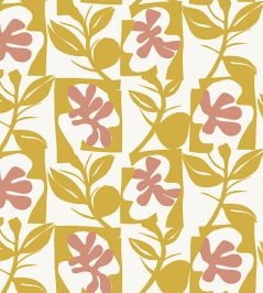 Pienet Naatit Wallpaper by Marimekko Yellow Pienet Naatit Wallpaper by Marimekko Yellow