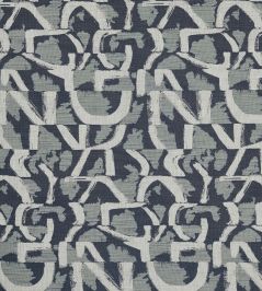 Piero Jacquard Fabric by Clarke & Clarke Ink Piero Jacquard Fabric by Clarke & Clarke Ink