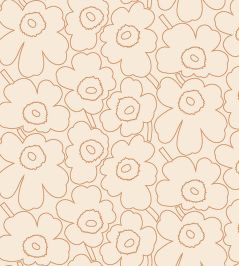 Piirto Unikko Metallic Wallpaper by Marimekko Oranges Piirto Unikko Metallic Wallpaper by Marimekko Oranges