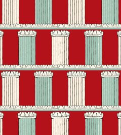 Pillars Wallpaper by Ottoline Red Pillars Wallpaper by Ottoline Red