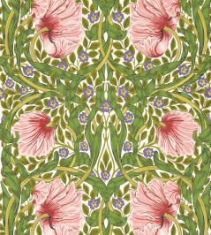 Pimpernel Wallpaper by Morris & Co Sap Green/Strawberry Pimpernel Wallpaper by Morris & Co Sap Green/Strawberry