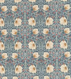 Pimpernel Fabric by Morris & Co Woad/Coral Pimpernel Fabric by Morris & Co Woad/Coral