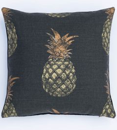 Pineapple Cushion 45 x 45cm by Barneby Gates Gold On Charcoal Pineapple Cushion 45 x 45cm by Barneby Gates Gold On Charcoal