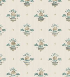 Pineapple Basket Fabric by Madeaux 01 Blue Pineapple Basket Fabric by Madeaux 01 Blue