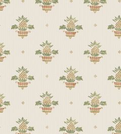 Pineapple Basket Fabric by Madeaux 02 Green Pineapple Basket Fabric by Madeaux 02 Green