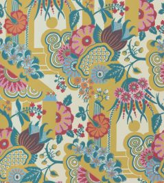 Pineapple Garden Wallpaper by 1838 Wallcoverings Yellow Pineapple Garden Wallpaper by 1838 Wallcoverings Yellow
