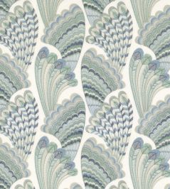 Piuma Fabric by Camengo Azur Piuma Fabric by Camengo Azur