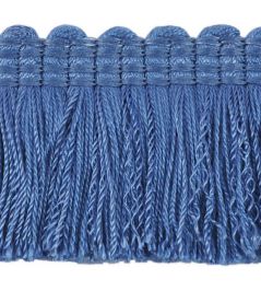 Plain Mat Moss Fringe 45mm Trimming by Houles Cerulean Plain Mat Moss Fringe 45mm Trimming by Houles Cerulean
