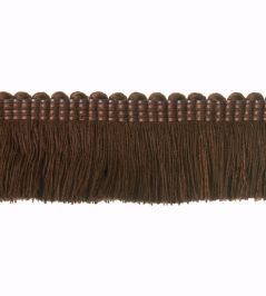 Plain Mat Moss Fringe 45mm Trimming by Houles Dark Brown Plain Mat Moss Fringe 45mm Trimming by Houles Dark Brown