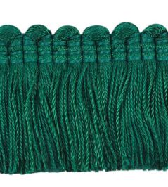 Plain Mat Moss Fringe 45mm Trimming by Houles Dark Forest Plain Mat Moss Fringe 45mm Trimming by Houles Dark Forest