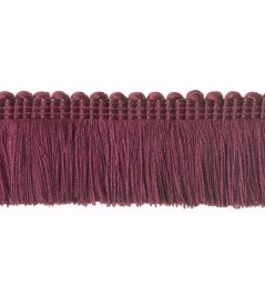 Plain Mat Moss Fringe 45mm Trimming by Houles Grey Plain Mat Moss Fringe 45mm Trimming by Houles Grey