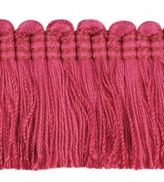 Plain Mat Moss Fringe 45mm Trimming by Houles Hot Pink Plain Mat Moss Fringe 45mm Trimming by Houles Hot Pink