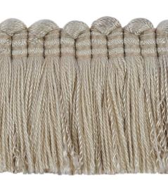 Plain Mat Moss Fringe 45mm Trimming by Houles Neutral Plain Mat Moss Fringe 45mm Trimming by Houles Neutral