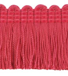 Plain Mat Moss Fringe 45mm Trimming by Houles Pink Plain Mat Moss Fringe 45mm Trimming by Houles Pink