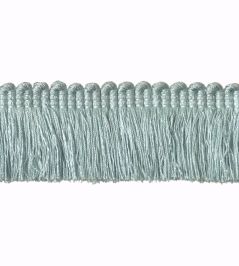 Plain Mat Moss Fringe 45mm Trimming by Houles Sky Blue Plain Mat Moss Fringe 45mm Trimming by Houles Sky Blue