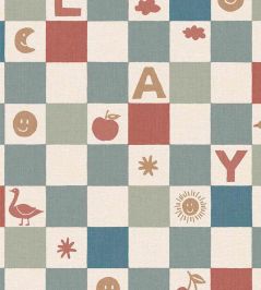 Playful Check Wallpaper by Eijffinger Blue/Red Playful Check Wallpaper by Eijffinger Blue/Red