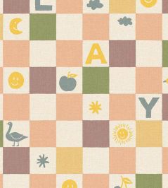 Playful Check Wallpaper by Eijffinger Peach/Purple Playful Check Wallpaper by Eijffinger Peach/Purple