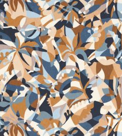 Plongeon Wallpaper by Casamance Bleu Persan/Ambre Plongeon Wallpaper by Casamance Bleu Persan/Ambre