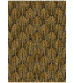 Plumage Rug by Wendy Morrison Gold Plumage Rug by Wendy Morrison Gold