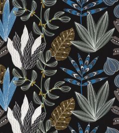 Poesie Sauvage Fabric by Camengo Nuit Poesie Sauvage Fabric by Camengo Nuit