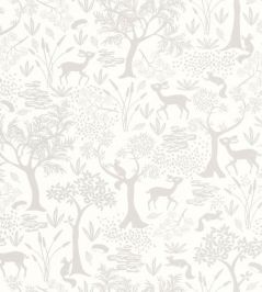 Poetic Forest Wallpaper by Casadeco Gris Duvet Poetic Forest Wallpaper by Casadeco Gris Duvet