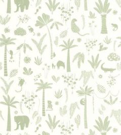 Poetic Jungle Wallpaper by Casadeco Vert Feuille Poetic Jungle Wallpaper by Casadeco Vert Feuille