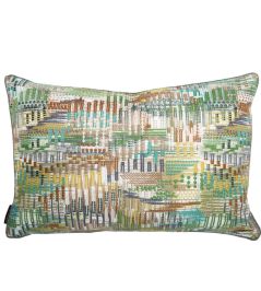 Point De Vue Cushion 40 x 60cm by Maison Casamance Vert Moutarde Point De Vue Cushion 40 x 60cm by Maison Casamance Vert Moutarde