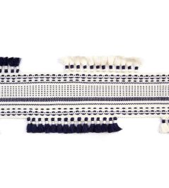 Pom Parade Border Trim by Christopher Farr Cloth Dark Indigo Pom Parade Border Trim by Christopher Farr Cloth Dark Indigo