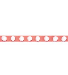 Pom Pom Tape Trimming by Thibaut Coral Pom Pom Tape Trimming by Thibaut Coral