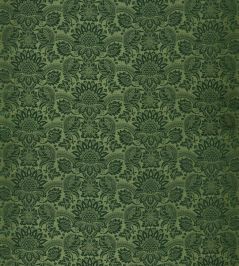 Pomegranate Brocatelle Fabric by Zoffany Huntsman Green Pomegranate Brocatelle Fabric by Zoffany Huntsman Green