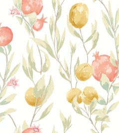 Pomegranate Trail Wallpaper by Ohpopsi Olive Pomegranate Trail Wallpaper by Ohpopsi Olive