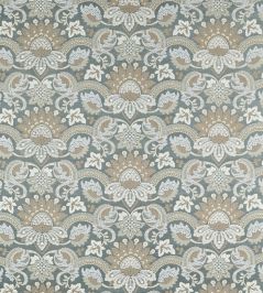 Pomegranate Velvet Fabric by Zoffany Wedgwood Blue / Silver Pomegranate Velvet Fabric by Zoffany Wedgwood Blue / Silver