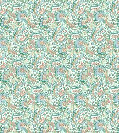 Pomona Fabric by Scion Cornflower/Tangerine Pomona Fabric by Scion Cornflower/Tangerine