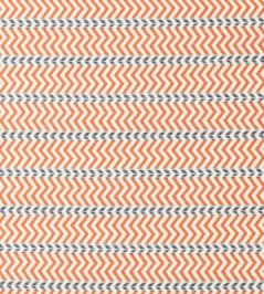 Pomona Zigzag Fabric by Scion Tangerine/Denim Pomona Zigzag Fabric by Scion Tangerine/Denim