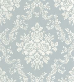 Pompadour Wallpaper by Casadeco Bleu Doux Pompadour Wallpaper by Casadeco Bleu Doux