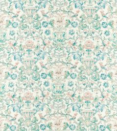Pompadour Print Fabric by Zoffany Mineral Pompadour Print Fabric by Zoffany Mineral