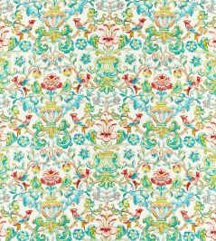Pompadour Print Fabric by Zoffany Multi Pompadour Print Fabric by Zoffany Multi