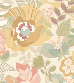 Poppies & Pansies Wallpaper by Ohpopsi Apricot Twist Poppies & Pansies Wallpaper by Ohpopsi Apricot Twist