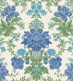 Poppies Wallpaper by Cole & Son Sapphire, Cerulean & Moss on Stone Poppies Wallpaper by Cole & Son Sapphire, Cerulean & Moss on Stone