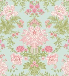 Poppies Wallpaper by Cole & Son Soft Pink, Blush & Soft Green on Mint Poppies Wallpaper by Cole & Son Soft Pink, Blush & Soft Green on Mint