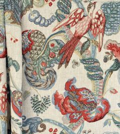 Poppinjay Linen Fabric by Ian Sanderson Strawberry Fair Poppinjay Linen Fabric by Ian Sanderson Strawberry Fair