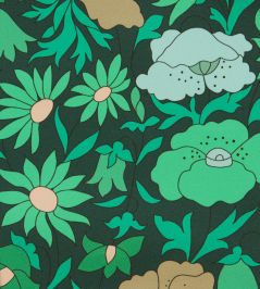 Poppy Meadowfield in Becless Cotton Fabric by Liberty Jade Poppy Meadowfield in Becless Cotton Fabric by Liberty Jade