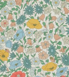 Poppy Meadowfield Fabric by Liberty Lichen Poppy Meadowfield Fabric by Liberty Lichen