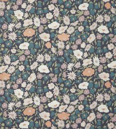 Poppy Meadowfield Wallpaper by Liberty Pewter Blue Poppy Meadowfield Wallpaper by Liberty Pewter Blue