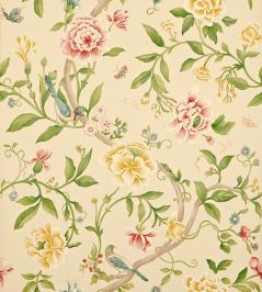 Porcelain Garden Wallpaper by Sanderson Red/Beige Porcelain Garden Wallpaper by Sanderson Red/Beige