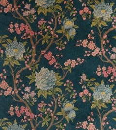 Porcelain Trail Velvet Fabric by Liberty Ink Porcelain Trail Velvet Fabric by Liberty Ink