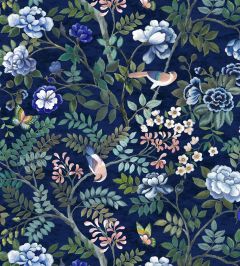 Porcelaine de Chine Velours Fabric by Designers Guild Indigo Porcelaine de Chine Velours Fabric by Designers Guild Indigo