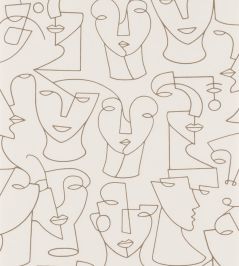 Portrait Wallpaper by Casadeco Beige Portrait Wallpaper by Casadeco Beige