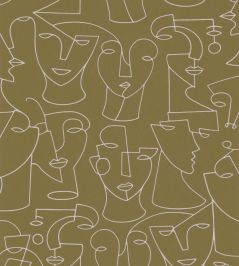 Portrait Wallpaper by Casadeco Cognac Portrait Wallpaper by Casadeco Cognac